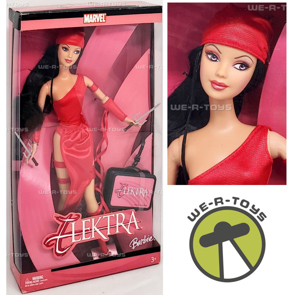 Barbie Marvel Comics Elektra Barbie Doll 2005 Mattel H1699