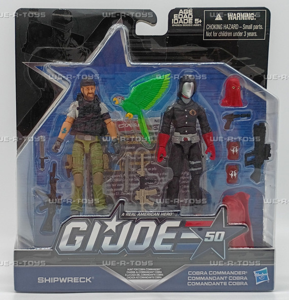 GI Joe 50 Shipwreck & Cobra Commander Action Figures 2015 Hasbro B4063 New