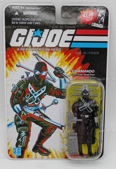 G.I. Joe Comic Series Commando Code Name Snake Eyes Action Figure 2008 Hasbro