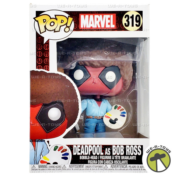 Funko POP Marvel Deadpool as Bob Ross 319 Vinyl Bobble Head Figure