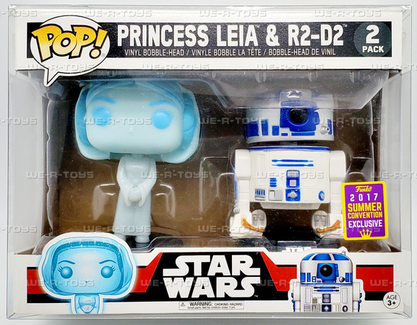 Funko POP Star Wars Holographic Princess Leia and R2-D2 Bobble-Head Figure 2Pk