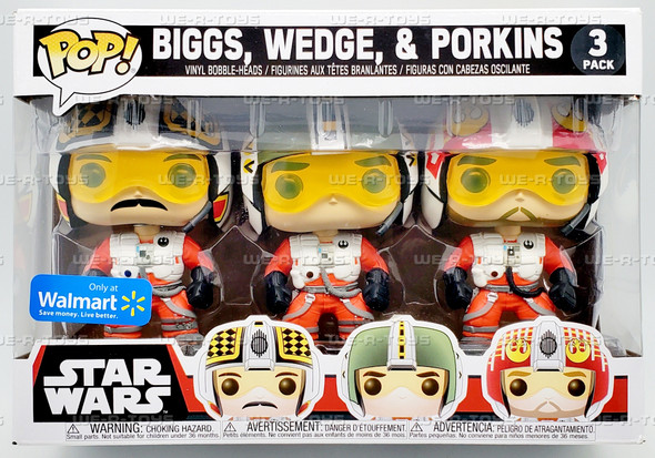 Funko POP Star Wars Biggs Wedge and Porkins Vinyl 3 Pack Figures