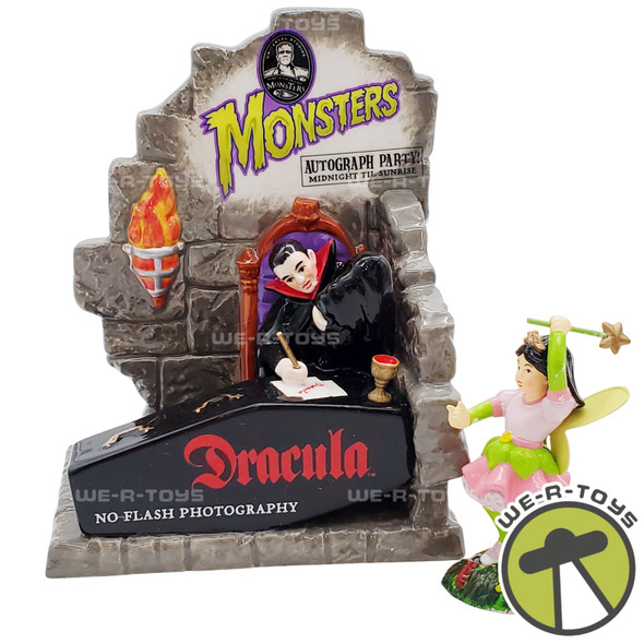 Dept 56 Halloween Monsters Autographs with Dracula 2 Piece Set 799977 NEW