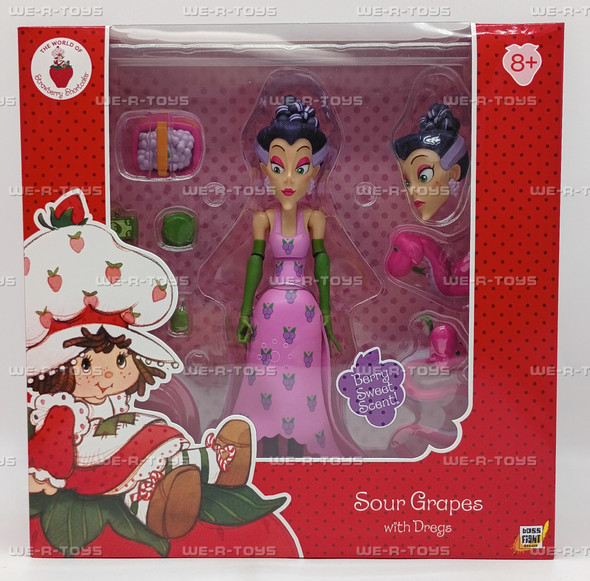 The World of Strawberry Shortcake Sour Grapes With Dregs Action Figure 2024 New