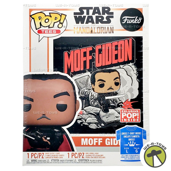 Funko Star Wars The Mandalorian Moff Gideon POP Figure & Tee Size L Shirt