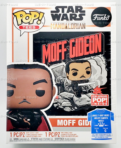 Funko Star Wars The Mandalorian Moff Gideon POP Figure & Tee Size L Shirt