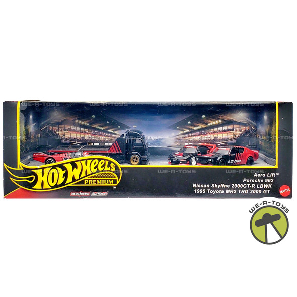 Hot Wheels Premium Collector ADVAN Racing Display Set 3 Cars & 1 Transporter