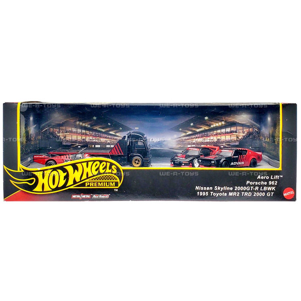 Hot Wheels Premium Collector ADVAN Racing Display Set 3 Cars & 1 Transporter