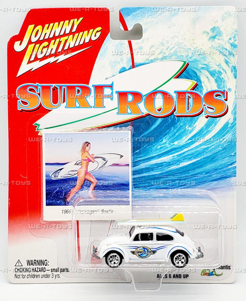 Johnny Lightning Surf Rods 1966 Volkswagen Beetle 2003 Playing Manits 29407