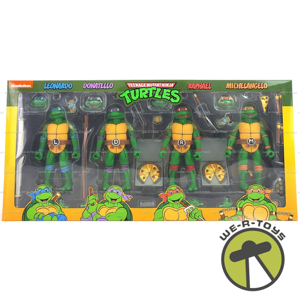 TMNT Haulathon Leonardo Donatello Raphael Michelangelo 4-Pack Figures NECA 54261
