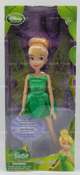 Disney Collection Classic Tinker Bell Doll Green Dress New