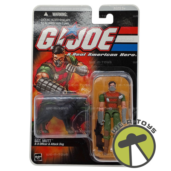 GI Joe A Real American Hero Sgt. Mutt K9 Officer & Attack Dog Action Figure 2005