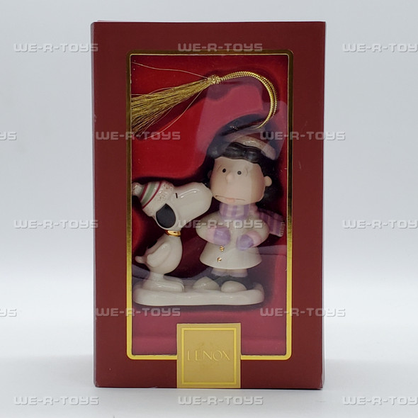 Peanuts Lucy's Christmas Smooch Holiday Porcelain Ornament Lenox NEW