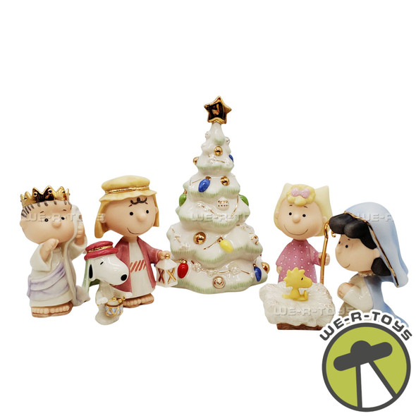 Peanuts The Christmas Pageant Set with 7 Holiday Figures Lenox NEW