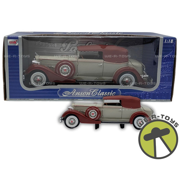 Anson Collection Gray1934 Packard Cabriolet Vehicle 1:18 Scale