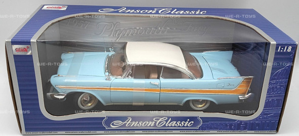 Anson Collection Blue 1957 Plymouth Fury Vehicle 1:18 Scale 2001