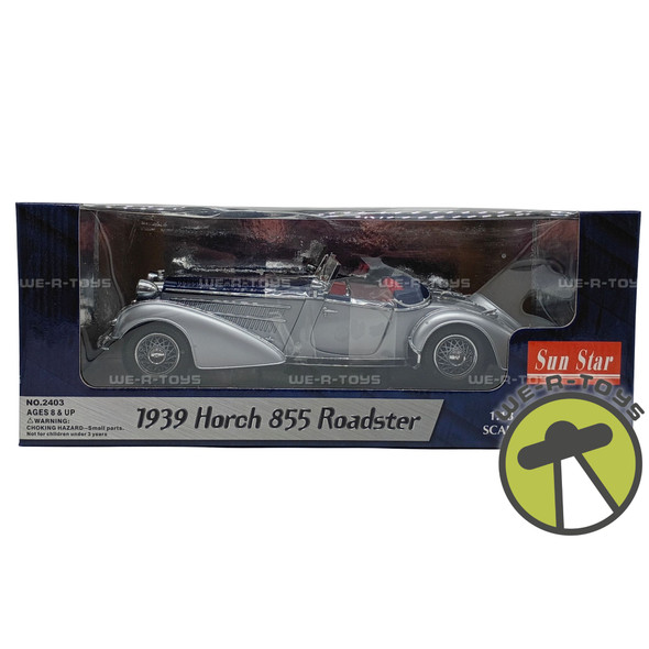 Sun Star 1939 Horch 855 Roadster Silver W Blue 1:18 Metal Die-Cast Vehicle 2403