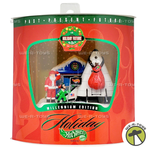 Hot Wheels Millennium Edition Holiday Issue X-33 Rocket Ship with Santa and Elf