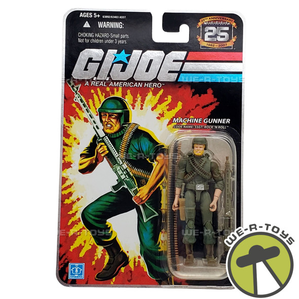 G.I. Joe A Real American Hero Machine Gunner SSgt. Rock N Roll Action Figure New