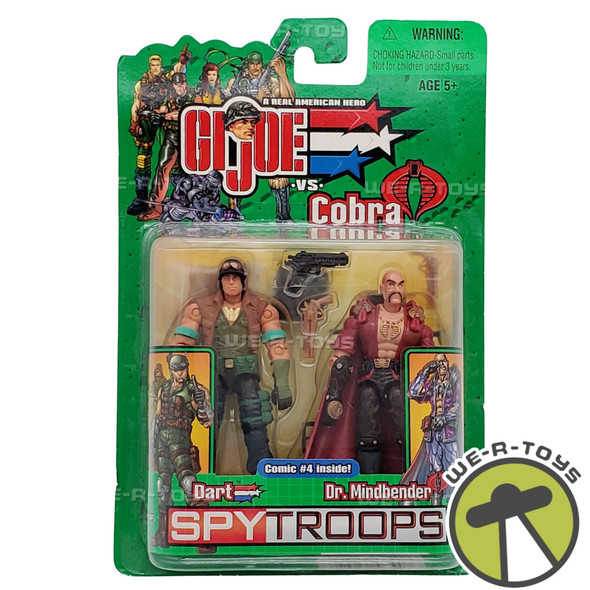 G.I. Joe Vs Cobra Spy Troops Dart and Dr.Mindbender with Comic #4 Inside NEW