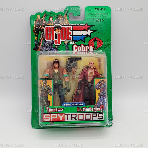 G.I. Joe Vs Cobra Spy Troops Dart and Dr.Mindbender with Comic #4 Inside NEW