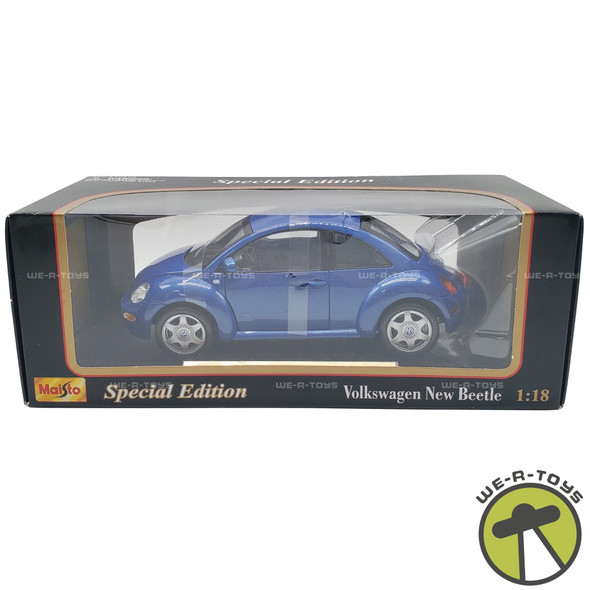 Maisto Volkswagen New Beetle Blue Die Cast Vehicle 1:18 Scale Item 31875 NEW