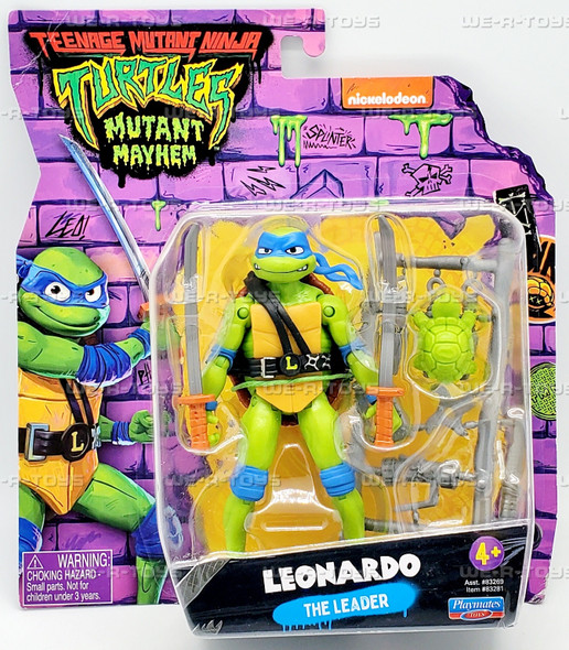 Teenage Mutant Ninja Turtles Mutant Mayhem Leonardo Action Figure 2023 Playmates