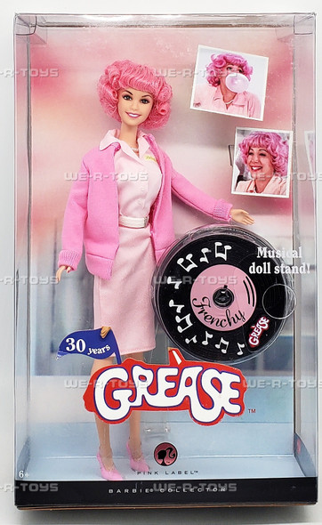 Grease 30 Years Frenchy Pink Hair Barbie Doll with Musical Stand 2007 Mattel NEW