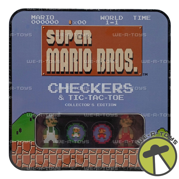 Super Mario Bros. Checkers & Tic-Tac-Toe Collectors Edition Game USAOPOLY 2016 New