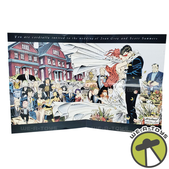 X-Men Jean Grey and Scott Summers Wedding Poster Art 1993 Marvel Comics NEW