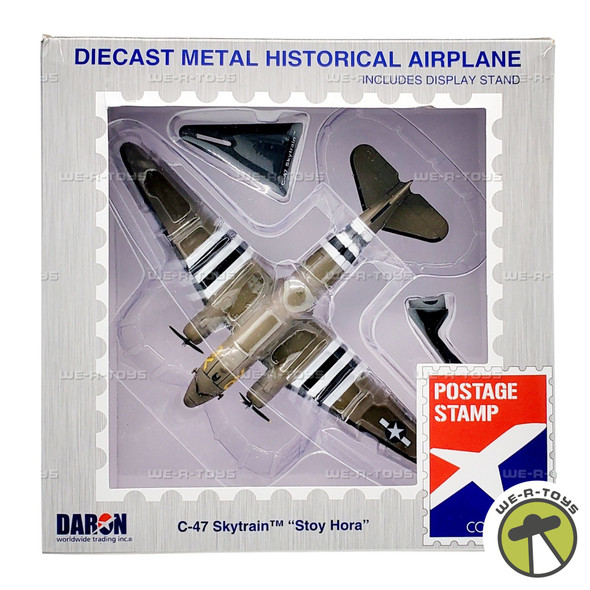 Daron Postage Stamp C-47 DC-3 Stoy Hora Diecast Metal Historical Airplane