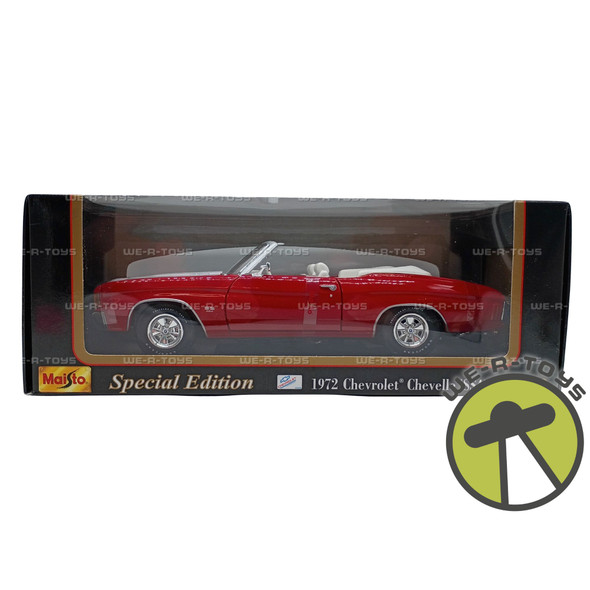 Maisto 1972 Chevrolet Chevelle SS454 Red With White Stripe Die Cast Vehicle New