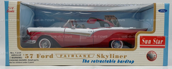 Sun Star Classic Models 1957 Ford Fairlane Skyliner Red & White Vehicle New