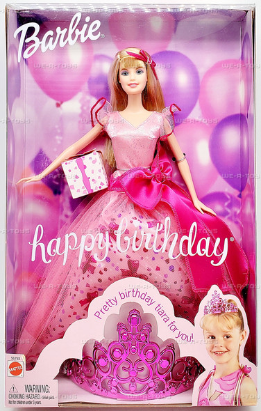 Barbie Happy Birthday Doll with Tiara for You 2002 Mattel 56793