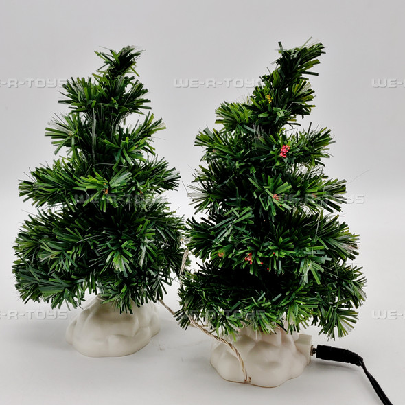 Department 56 Frosty Light Trees Fiber Optic Set of 2