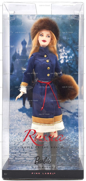 Russia Barbie Dolls of the World Pink Label 2009 Mattel R4488