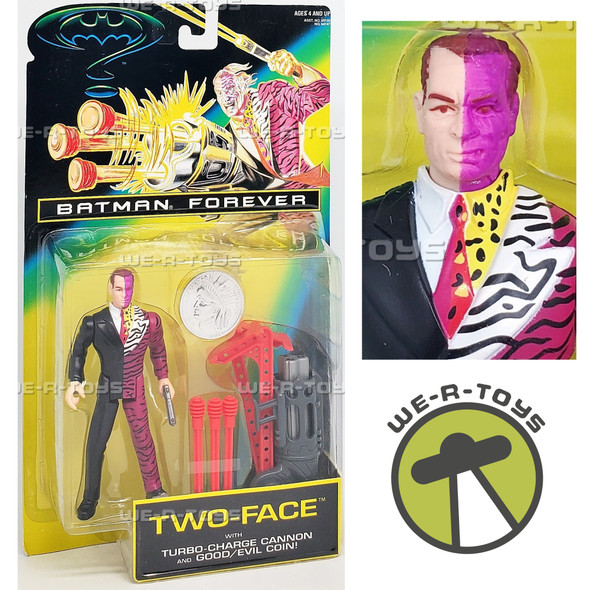DC Batman Forever Two-Face Action Figure W/ Turbo Charge Cannon & Good/Evil Coin