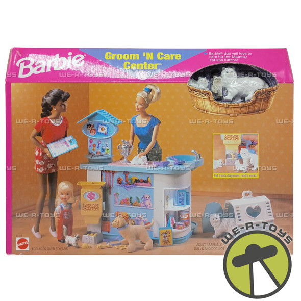 Barbie Groom 'N Care Center Pet Playset 67318 Mattel 1998 New