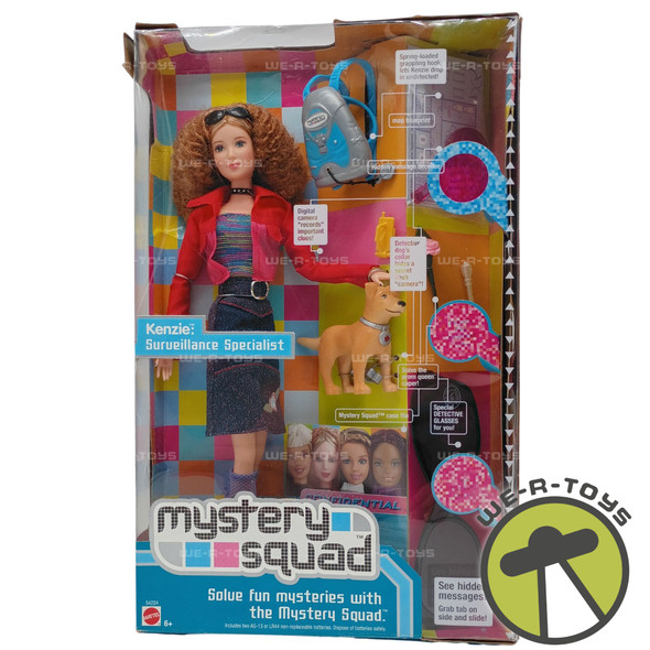Barbie Mystery Squad Kenzie Surveillance Specialist Doll 2002 Mattel 54224 New
