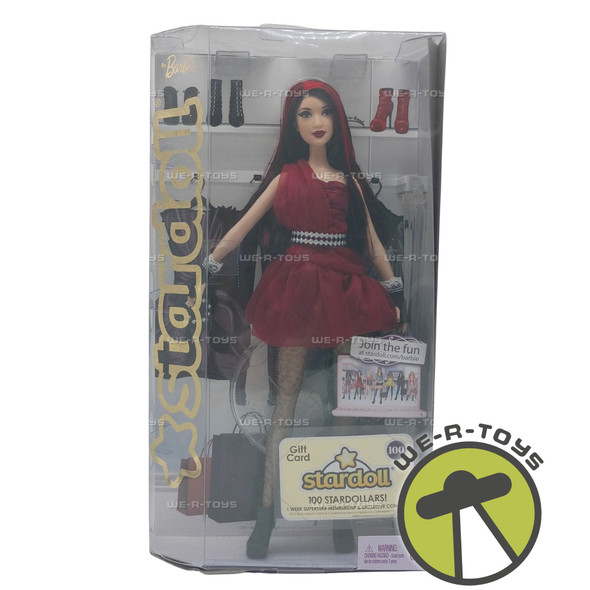 Barbie Stardoll Barbie Doll With Red Dress Black Hair 2011 Mattel W2200 New
