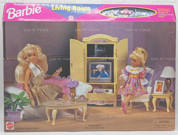 Barbie Living Room Furniture Folding Pretty House Playset 1996 Mattel 67533 New
