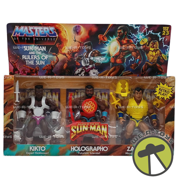 Masters Of the Universe Sun-Man & The Rulers of The Sun Action Figures Set 2023