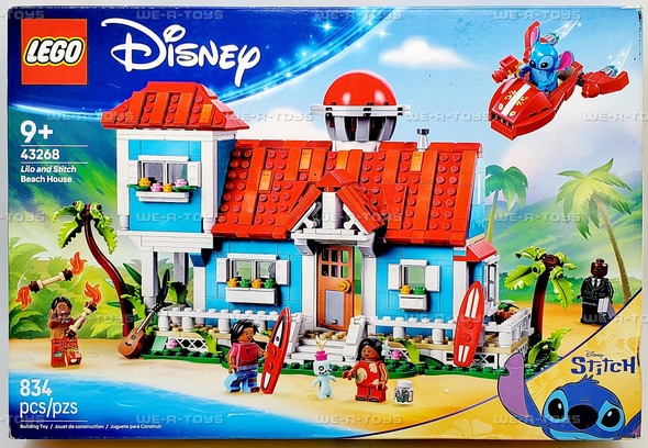LEGO Disney Lilo and Stitch Beach House 834 Piece Building Set 43268