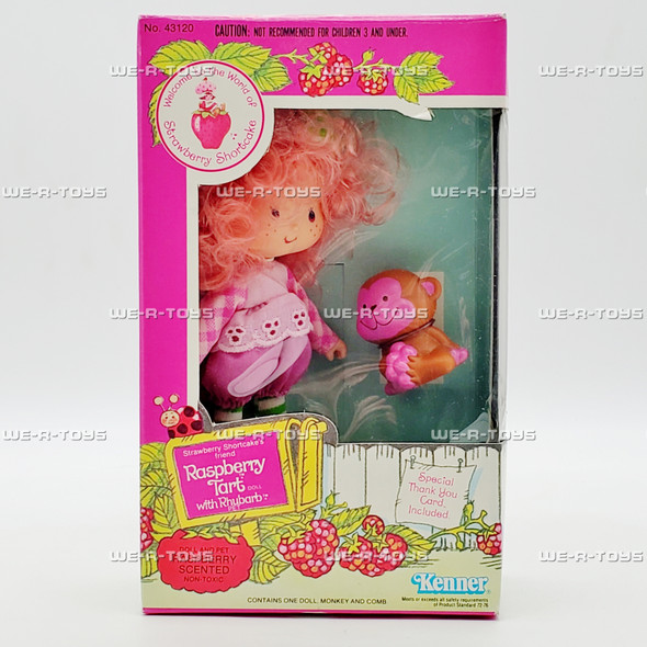 Strawberry Shortcake Raspberry Tart Doll with Rhubarb Pet Monkey Kenner 1980