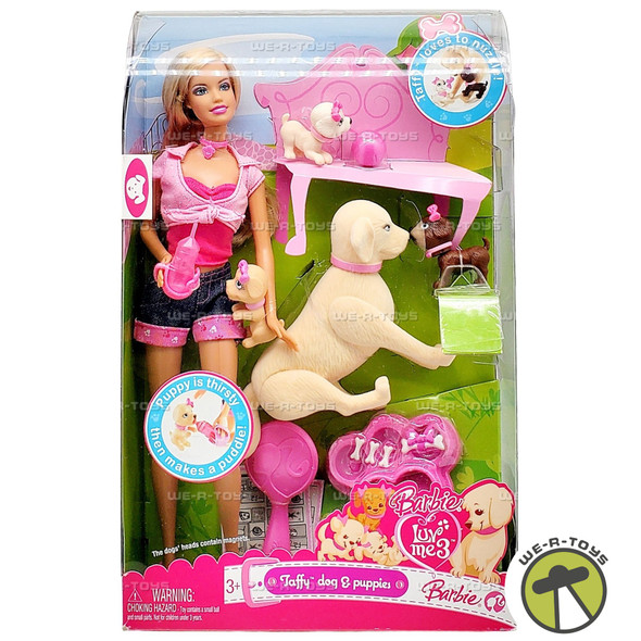 Barbie Doll with Taffy and Puppies Play Set Barbies Luv Me 3 2007 Mattel M4215