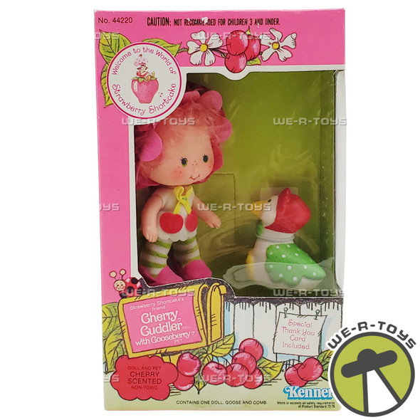 Strawberry Shortcake Cherry Cuddler and Gooseberry 5" Doll Kenner 1980 NEW