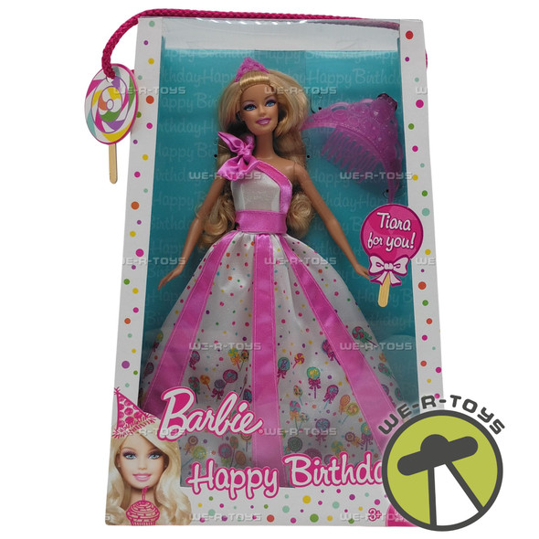 Barbie Happy Birthday Princess Doll with Tiara for You 2010 Mattel T7364 New
