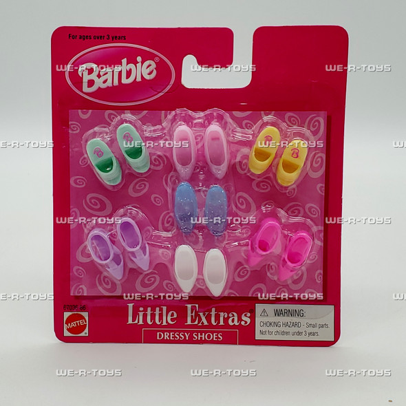 Barbie Little Extras Dressy Shoes Set of 7 Pairs of Shoes for Barbie 2000 NEW