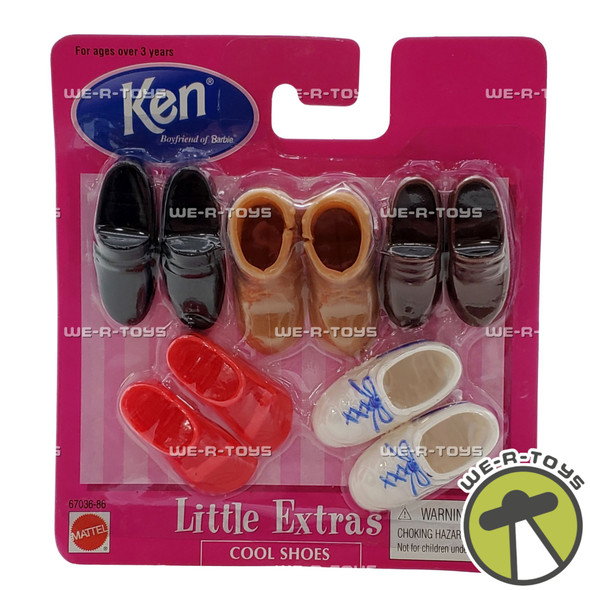Barbie Little Extras Cool Shoes for Ken 5 Pairs of Shoes Mattel 1998 NEW