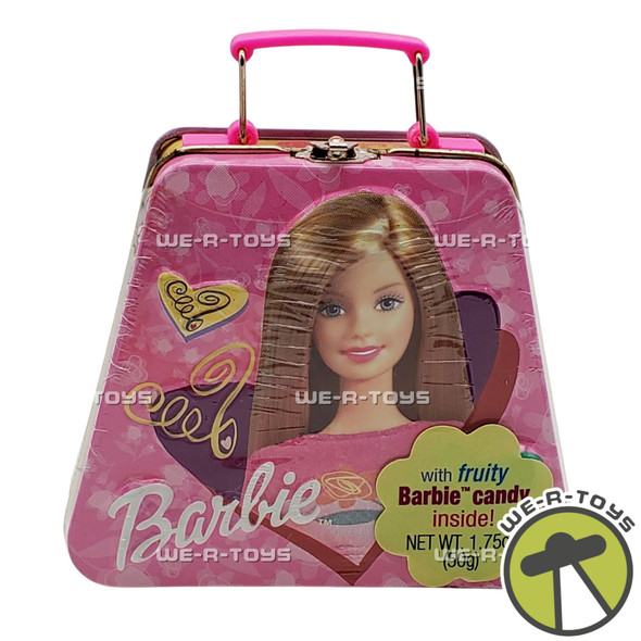 Barbie Collectible Candy Tin with Handle and Real Candy #408 NEW